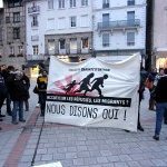 Au début de la mobilisation place de la Motte - 09/02/17